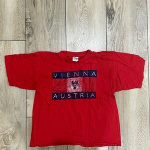 Men's Red Vienna Austria Graphic Tee